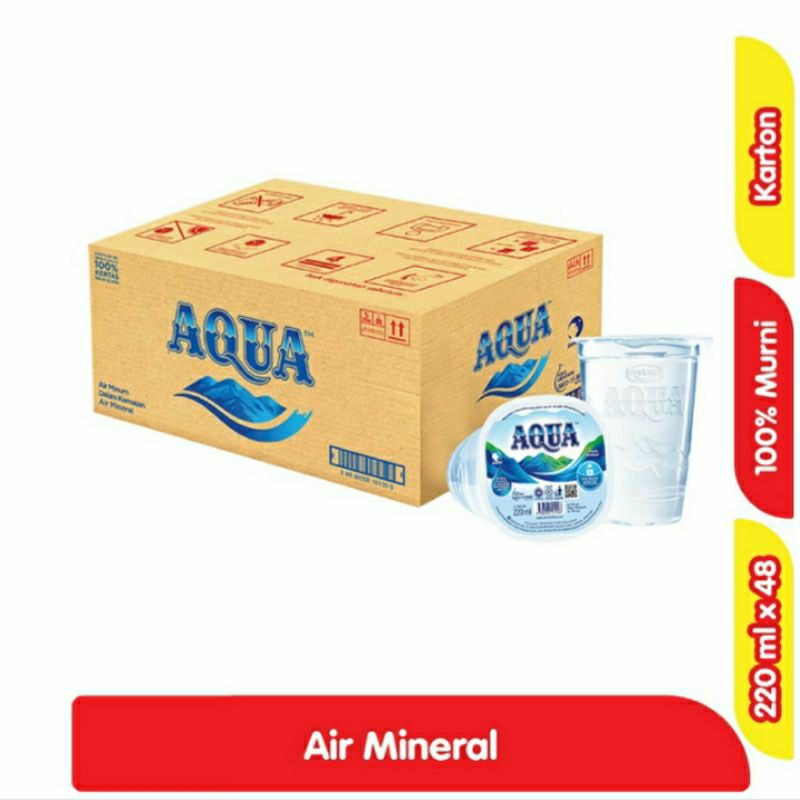 

AQUA Air Mineral Gelas Karton 48 x 220 ml