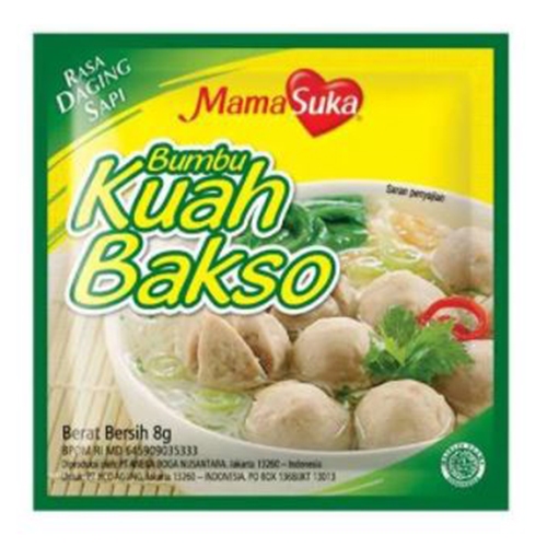 

1 RENCENG (12 PCS) BUMBU KUAH BAKSO INSTAN MAMASUKA