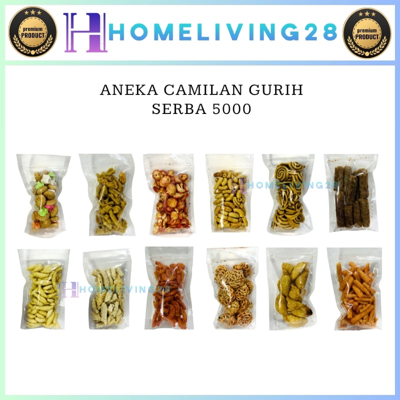 

HOMELIVING ANEKA SNACK SERBA 5.000 BEBAS PILIH / CAMILAN MAKANAN RINGAN 5 RIBU / SNACK KILOAN 5 RIBU / CEMILAN CEMILAN JAJANAN GURIH