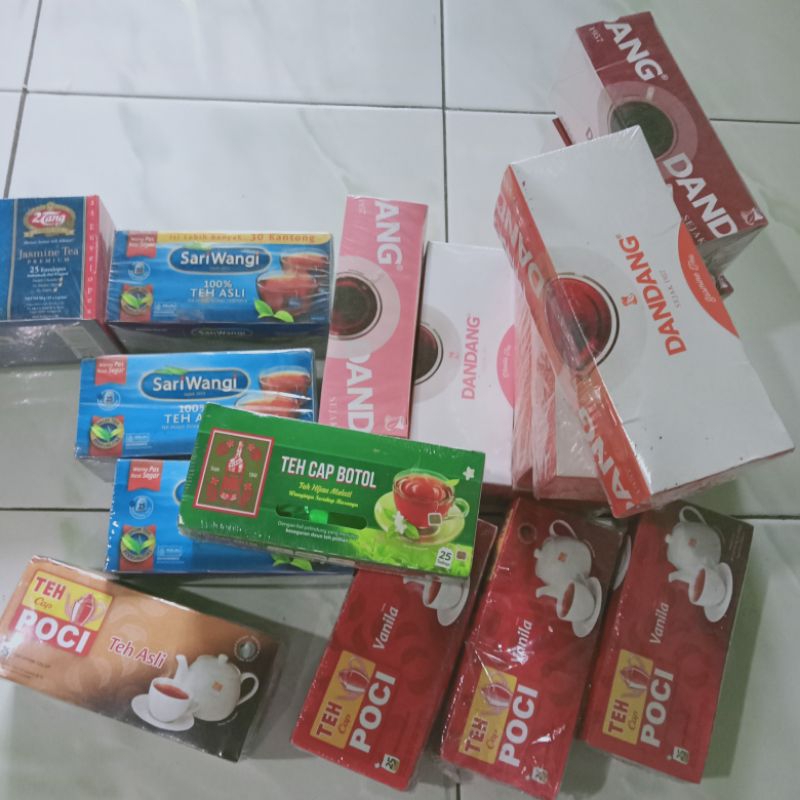

Promo teh celup Sosro tong tji Sariwangi teh botol 2tang Jawa melati poci dandang