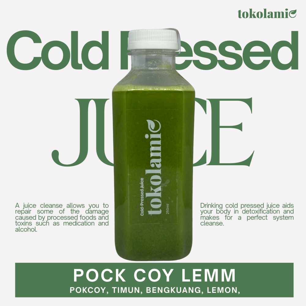 

Cold Pressed Juice - Pock Coy Lemm - Jus Sehat Detox Diet Natural Sayur Buah 250ml - Tokolamie
