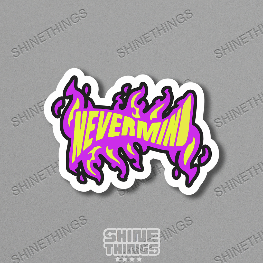 

[Stiker Satuan] Stiker Nevermind aesthetic helm
