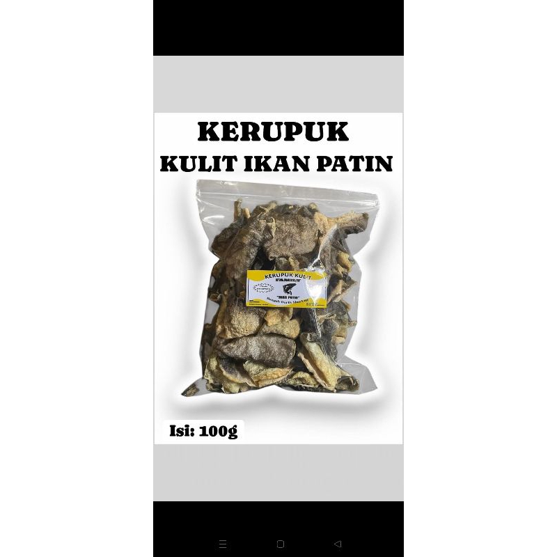 

Snack/cemilan kerupuk kulit ikan patin
