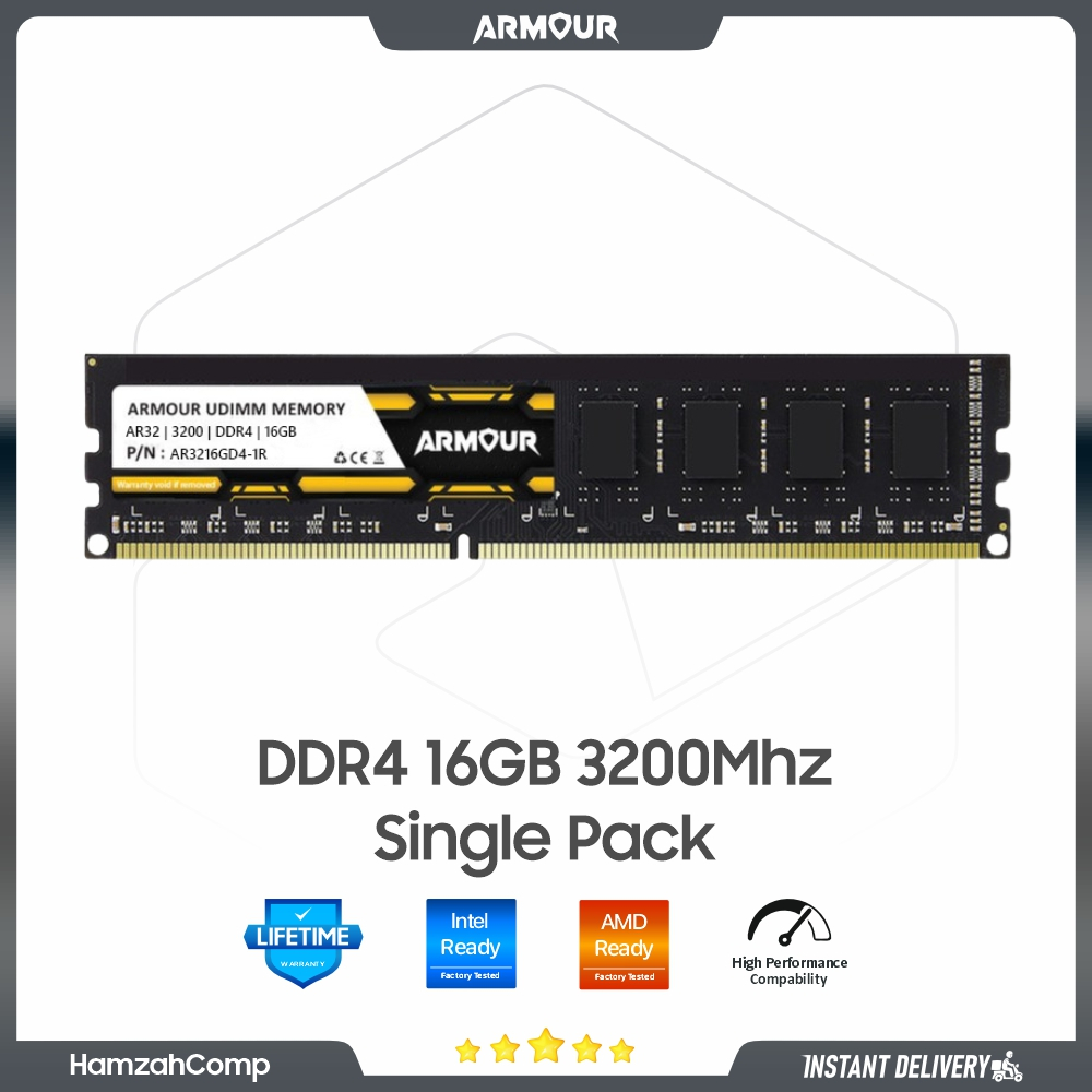 RAM DDR4 8GB/16GB 3200MHz Armour RAM KOMPUTER  / RAM LONGDIMM INTEL AMD DDR4