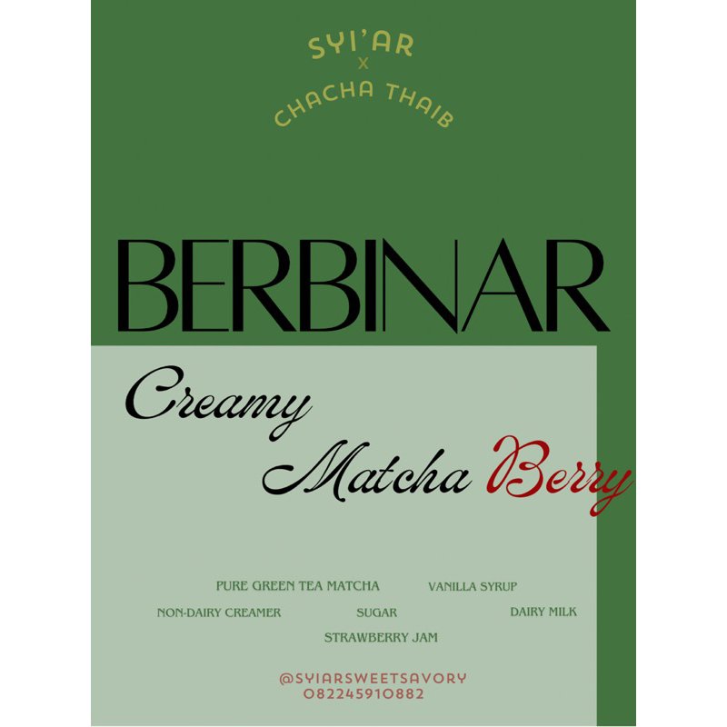 

Berbinar Creamy Matcha Berry