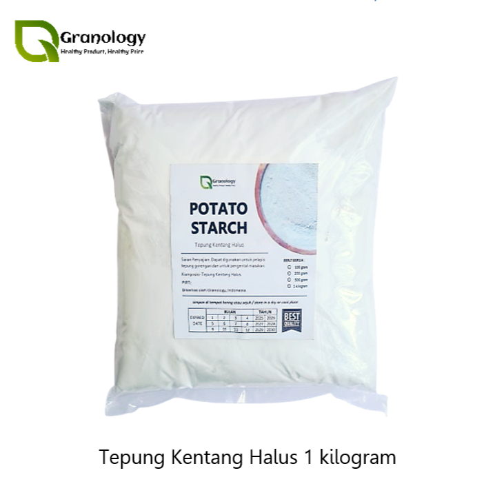 

Tepung Kentang Bubuk Halus / Potato Starch (1 kilogram) by Granology