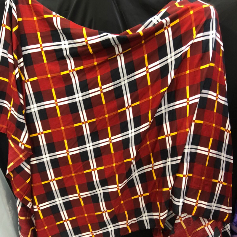 kain katun viscose motif - kain katun viscose motif kotak - kain katun viscose motif premium hc