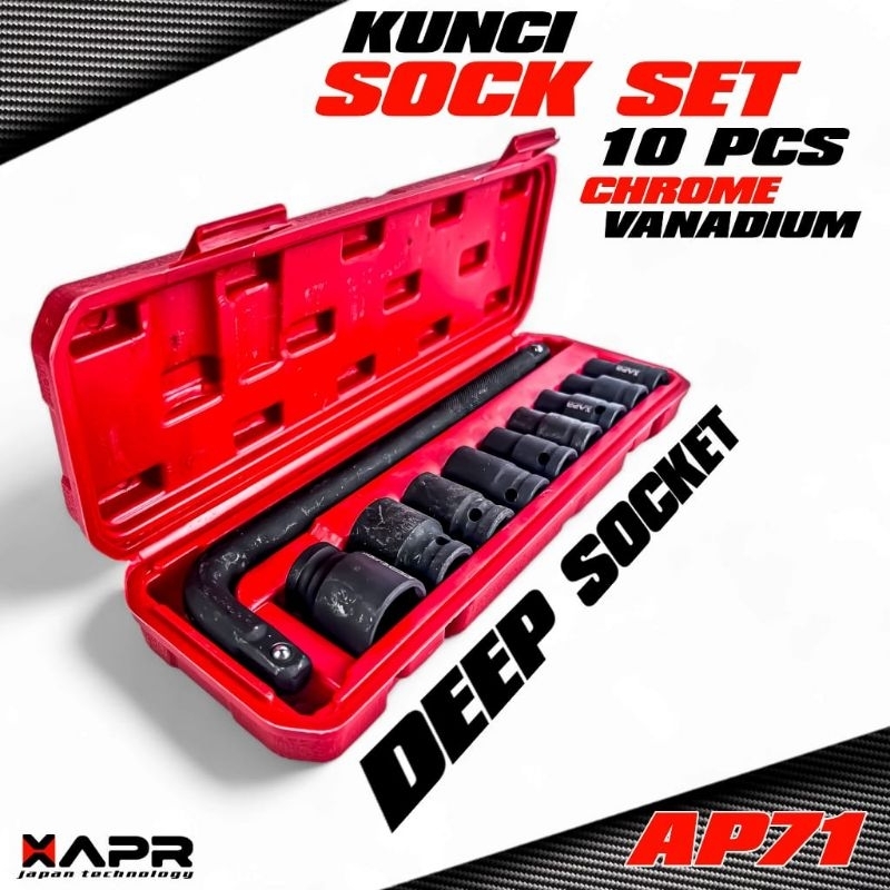 X-APR AP71 KUNCI SHOCK SET 1/2 INCI BAJA CROME 8-24 MM APR