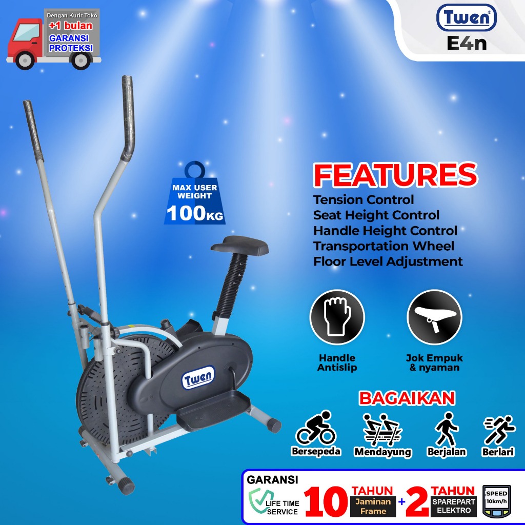 TWEN Model E4N - Sepeda Statis Elektrik