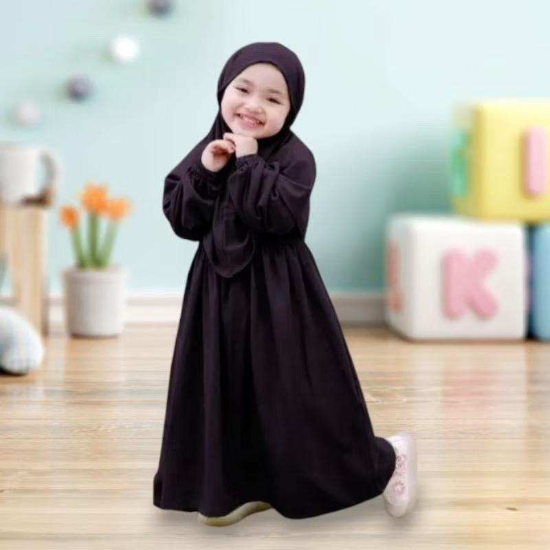 FAST DELIVERY BAJU GAMIS ANAK PEREMPUAN PUTIH MANASIK HAJI GAMIS HITAM 1- 8 TAHUN GAMIS ANAK NAIRA