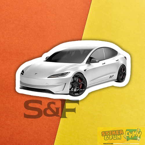 

Stiker Sticker Vinyl Laminasi TESLA CAR Vol 9