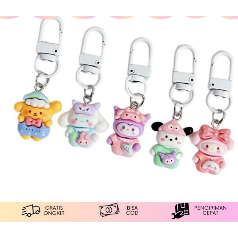 Gantungan kunci resin | Gantungan kunci resin sanrio | Gantungan kunci lucu