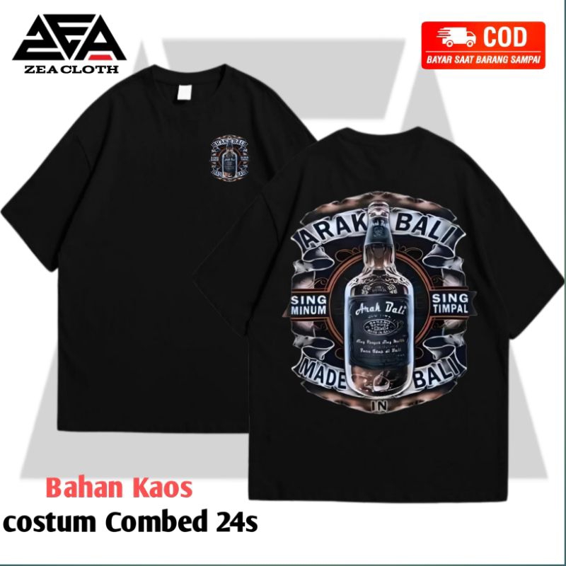 Kaos Distro ARAK BALI /Baju T-shirt Kata Kata keren Pria Wanita Combed 24s Unisex Premium