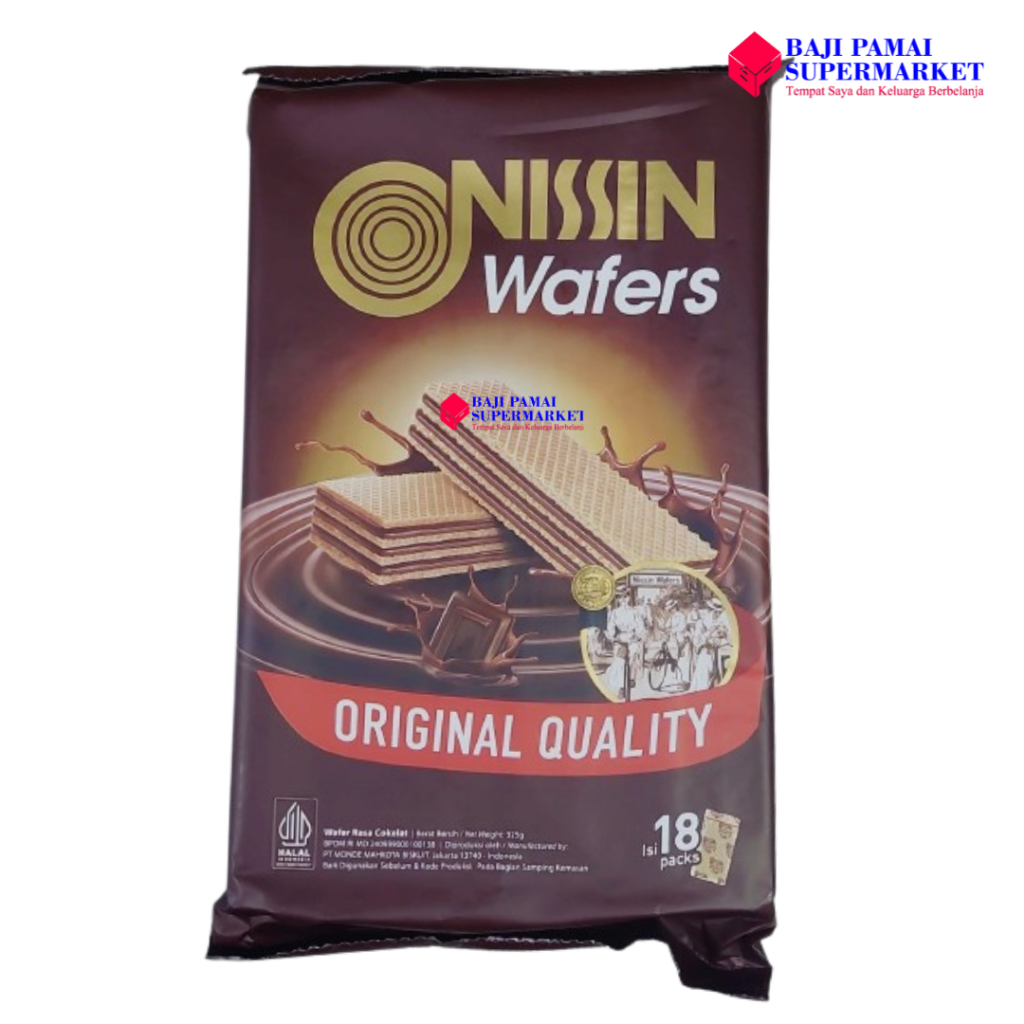 

Nissin Wafers Original Quality Rasa Cokelat 325gr isi 18 Packs