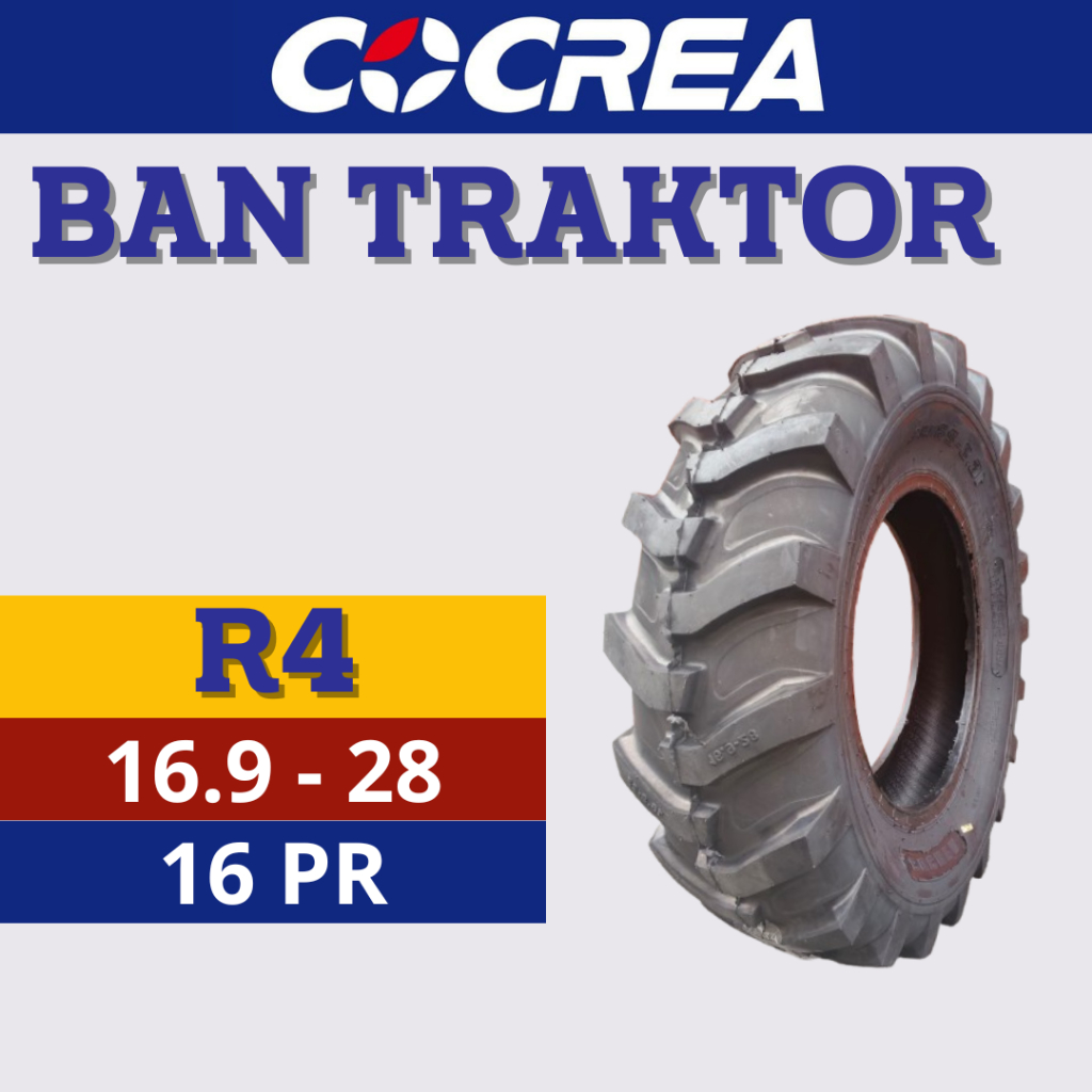 ANEKA BAN COCREA Ban Traktor 16.9-28 16PR R4 TUBELESS ban traktor