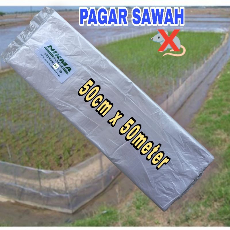 Plastik Pagar Sawah  50cm x 50 meter Plastik Bungkus Plastik Pager Sawah 50meter