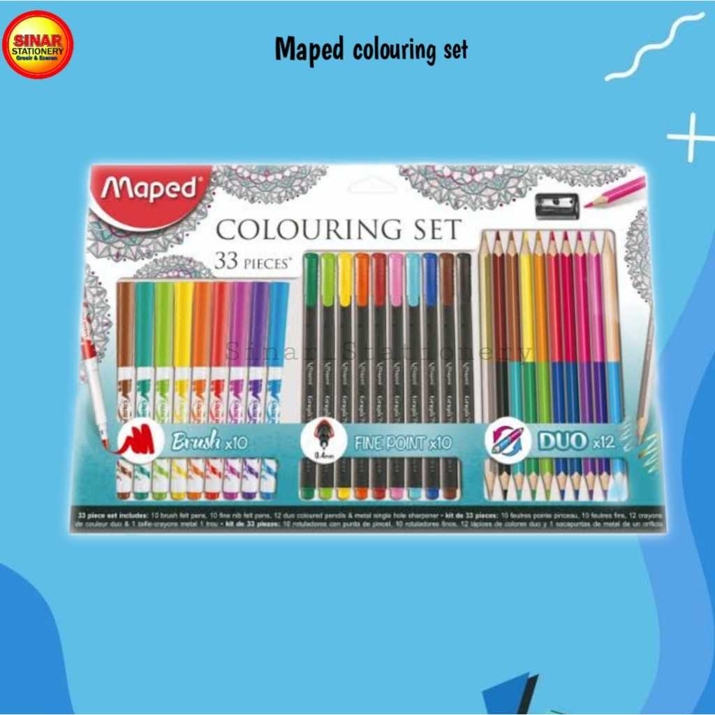 

MAPED COLOURING SET 33 PIECES