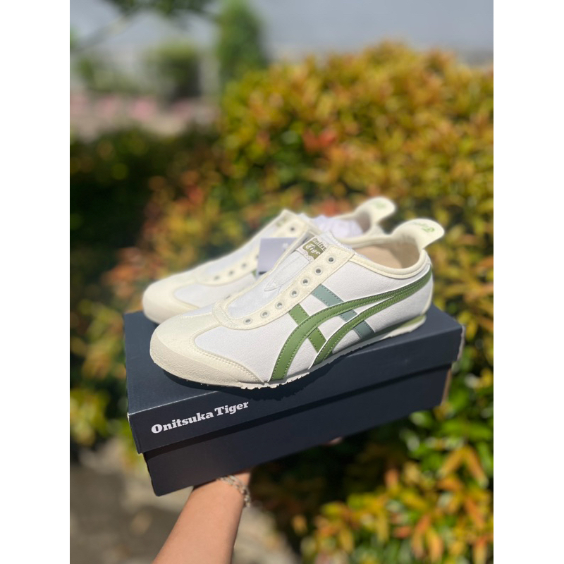 Onitsuka Tiger Mexico 66 Slip On Cream Green Size 40.5 42