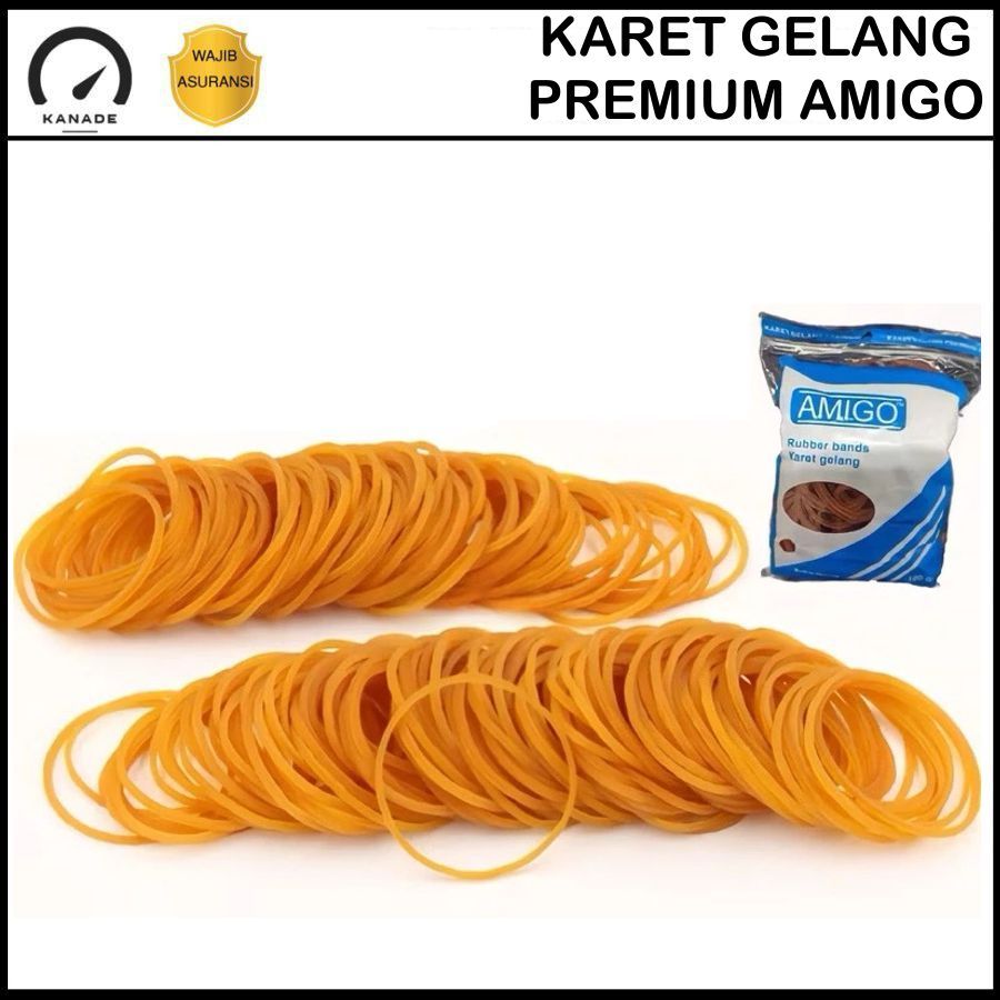 

Karet Gelang Premium Amigo 100 Gram Rubber Bands 1 Pack / Karet Gelang