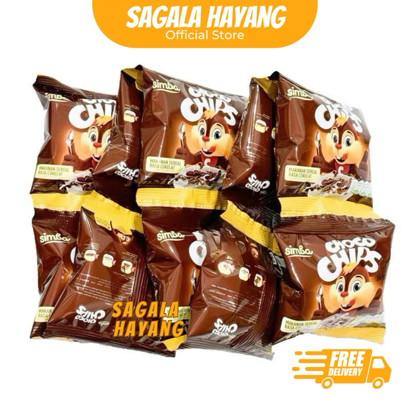 

( SAGALA HAYANG ) 1 Renceng isi 10pcs Simba Choco Chips Sereal -6gram