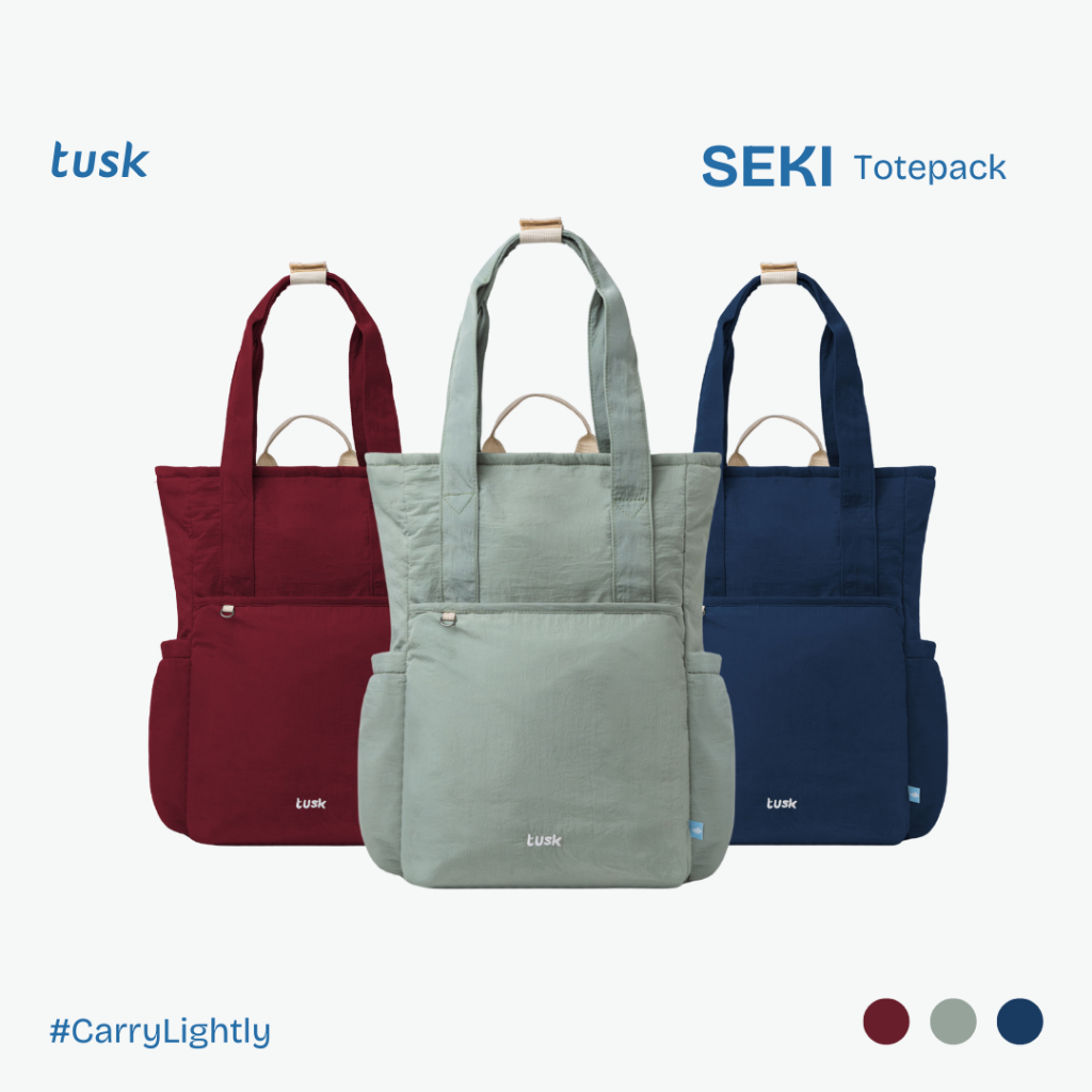 Tusk Totepack Seki Totebag Pria Wanita Backpack