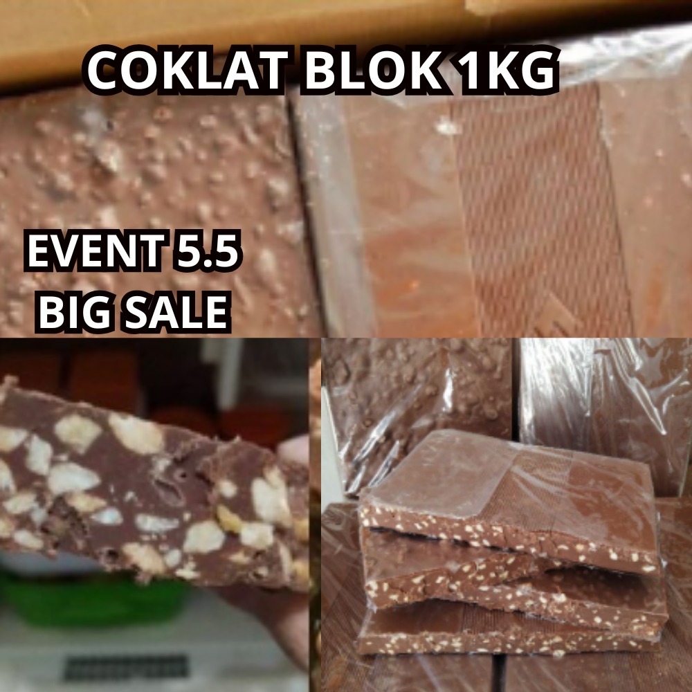 Coklat Blok Silverqueen 1kg Cokelat Kiloan Mix Milk Delfi isi kacang mede