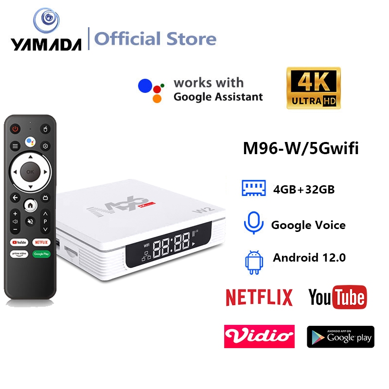 Yamada Android Tv Box Android12 OS Stb Ram 4gb Rom 32gb Wifi 5G/2.4G Smart Tv Box 4K Ultra HD