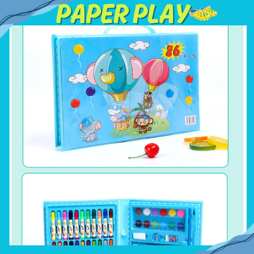 

PAPERPLAY Set Art Crayon 68 pcs Unicorn / Krayon Mewarnai Anak 68pcs / Pensil Warna Set 68pcs STY12