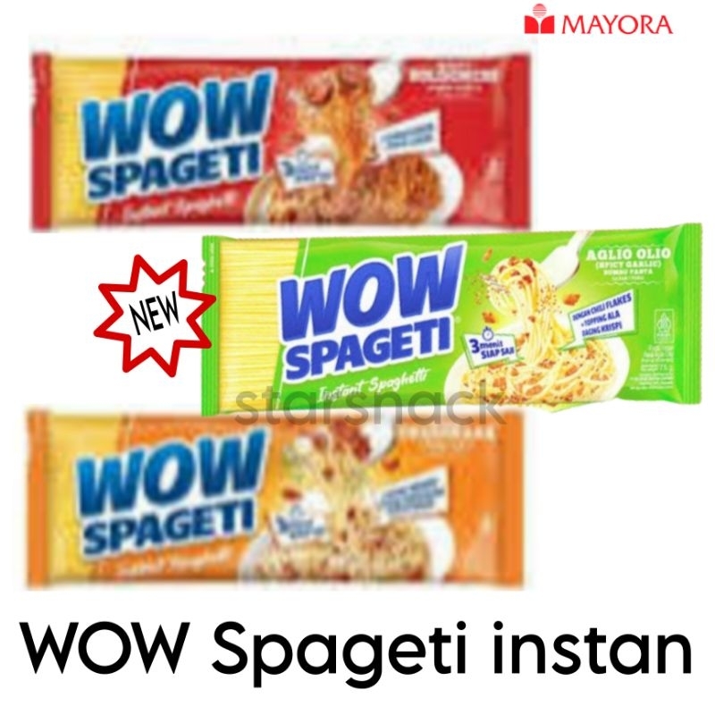 

Wow spageti spaghetti instan Aglio Olio satuan