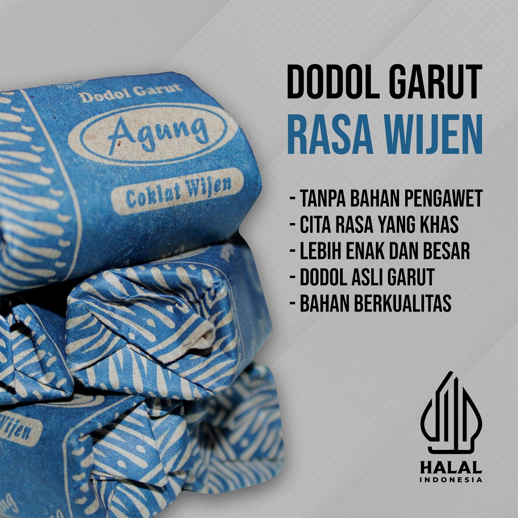 

Dodol Garut Varian Coklat Wijen Dodol Agung makanan Khas Garut 1KG - 500GR - 250GR