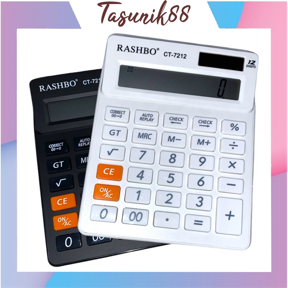

⭐TasUnik88⭐ Kalkulator ct-7212 12digit check and correct calculator dagang R1101