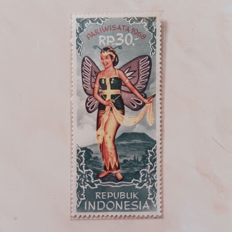 

(OG) Perangko Indonesia 1968 Pariwisata Single Set Mint
