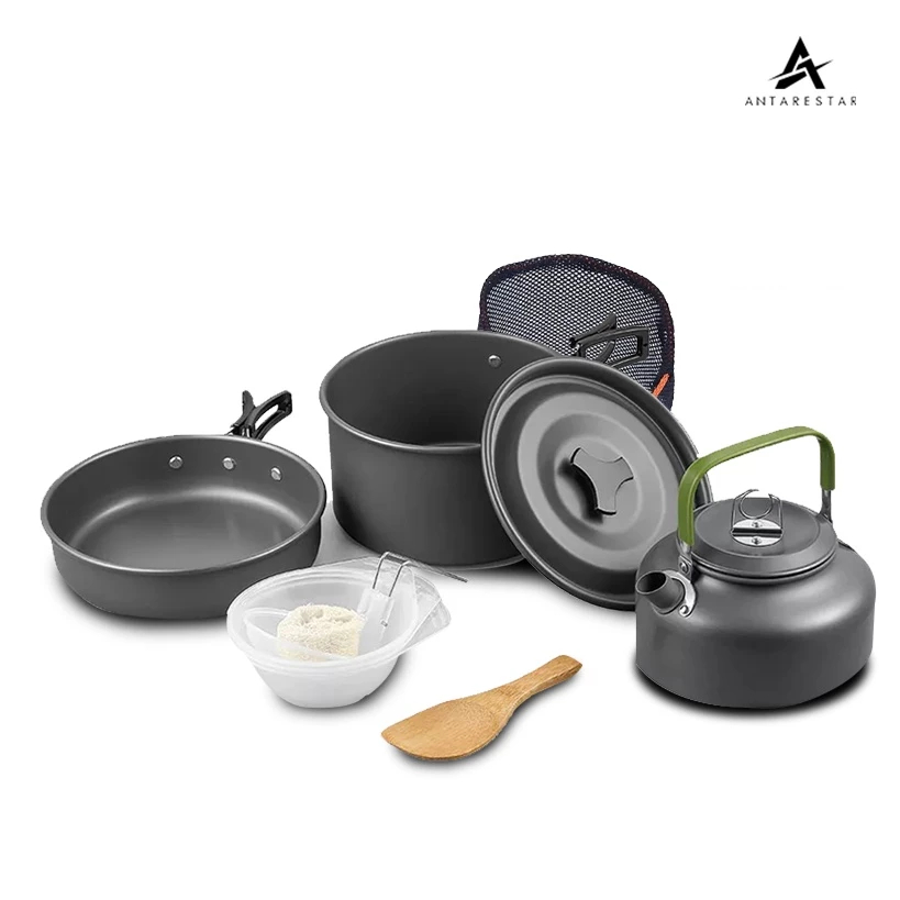 ANTARESTAR Official - Cooking Set DS 308 Nesting Multifungsi Panci Camping Hiking outdoor Alat Masak