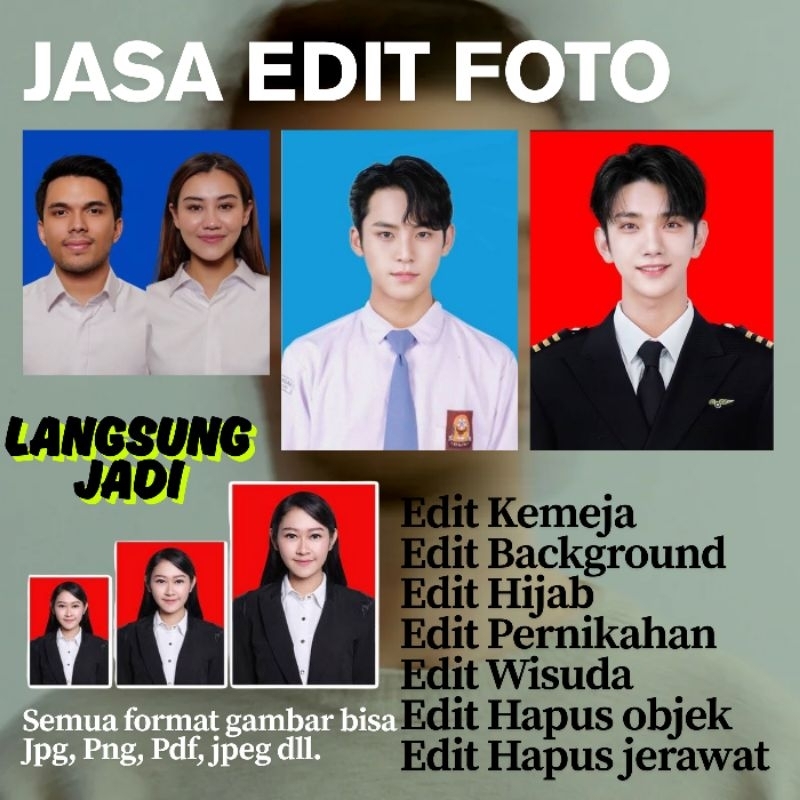 JASA EDIT FOTO BACKGROUND JAS KEMEJA PERNIKAHAN
