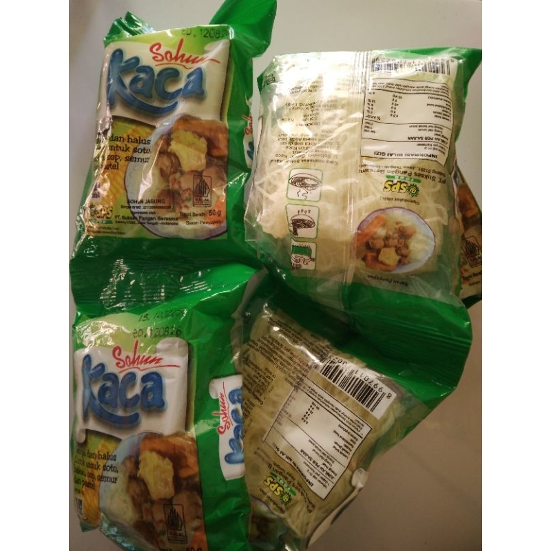 

Sohun Kaca Kemasan 1 Renceng isi 5 Sachet