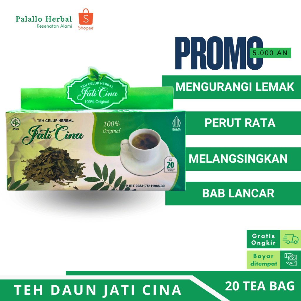 

Teh CELUP Jati Cina ALAMI HERBAL Teh Pelangsing Alami untuk Turunkan Berat Badan