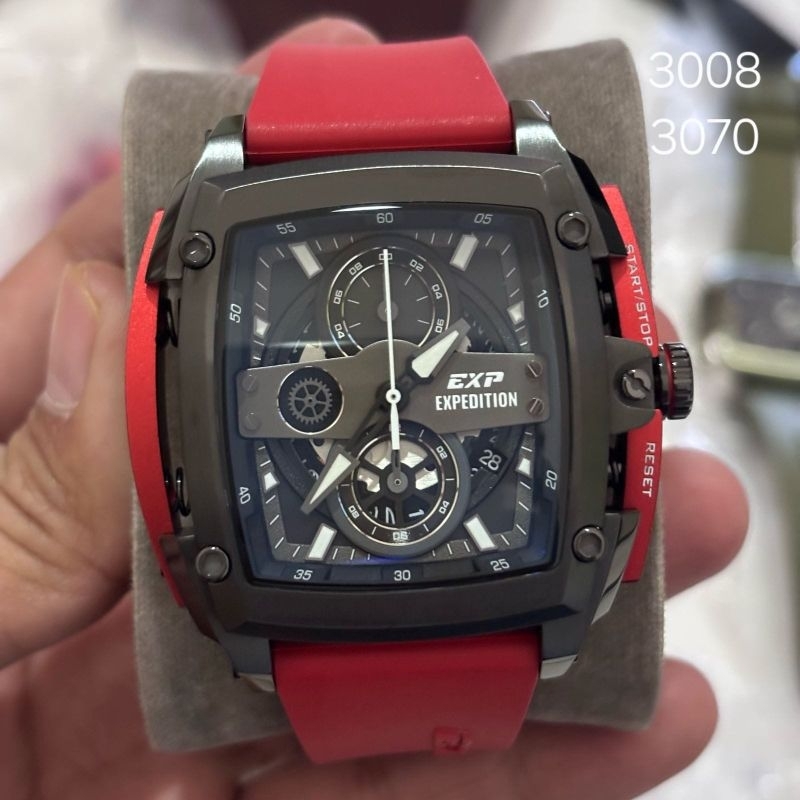 JAM TANGAN PRIA EXPEDITION EXP3008 EXP 3008 ORIGINAL RUBBER