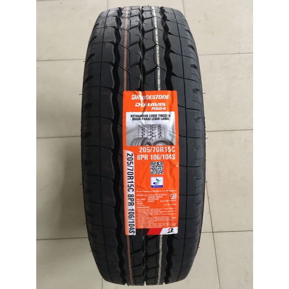 JUAL BAN KHUSUS MUATAN RING15 205 70 R15 BRIDGESTONE DURAVIS R624 UNTUK INNOVA,HILUX,GRANMAX,L300,CA