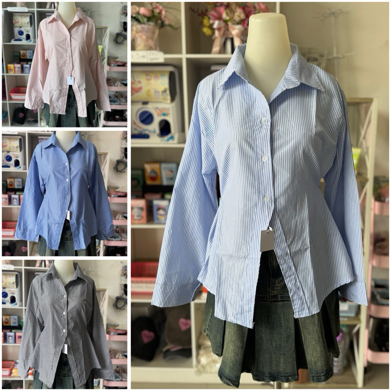 Kemeja lengan panjang Slim Fit ready stock | Kemeja wanita slim fit