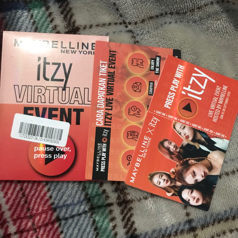 OFFICIAL BENEFIT PHOTOCARD PC ITZY X MAYBELLINE RYUNJIN YEJI LIA CHAERYEONG YUNA