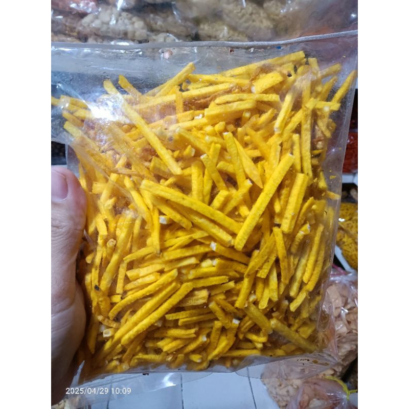 

Stik Talas Kuning Pilus Ikan Stik Kentang Mariposa 250gr
