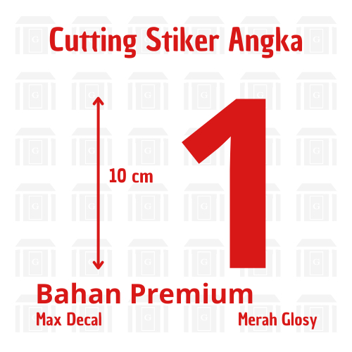 

cutting stiker angka bahan max decal premium