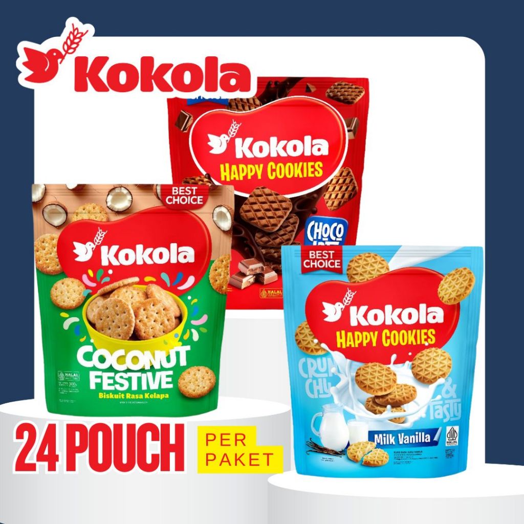 

Biskuit Kokola Pouch ISI 24 - Cemilan Kukis Manis