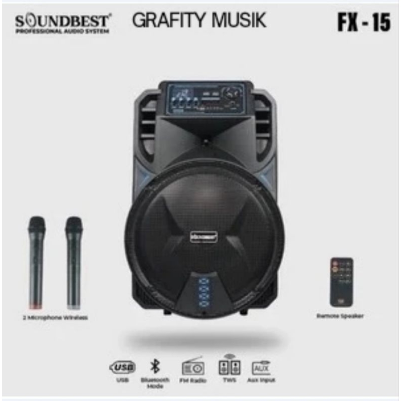 Speaker Portable Soundbest FX 15 Speaker Portable 15 Inch Soundbest FX15 Original