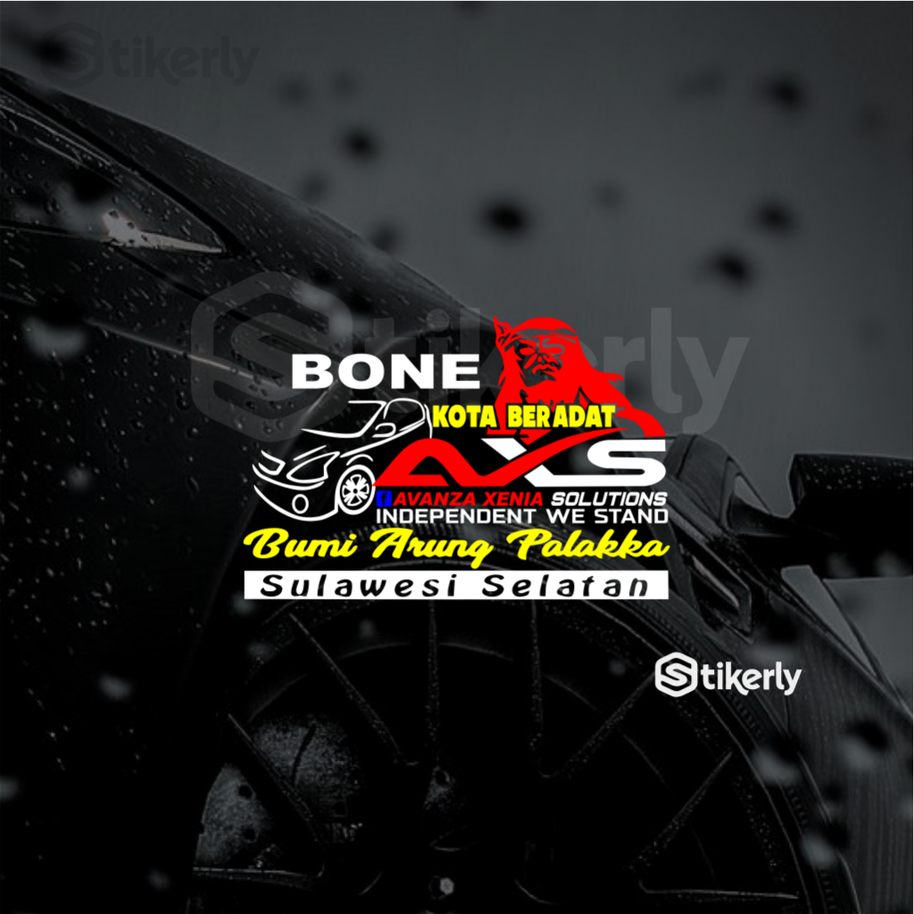 Sticker Mobil  Avanza AXS Bone Bumi Arung Palakka Cutting Sticker