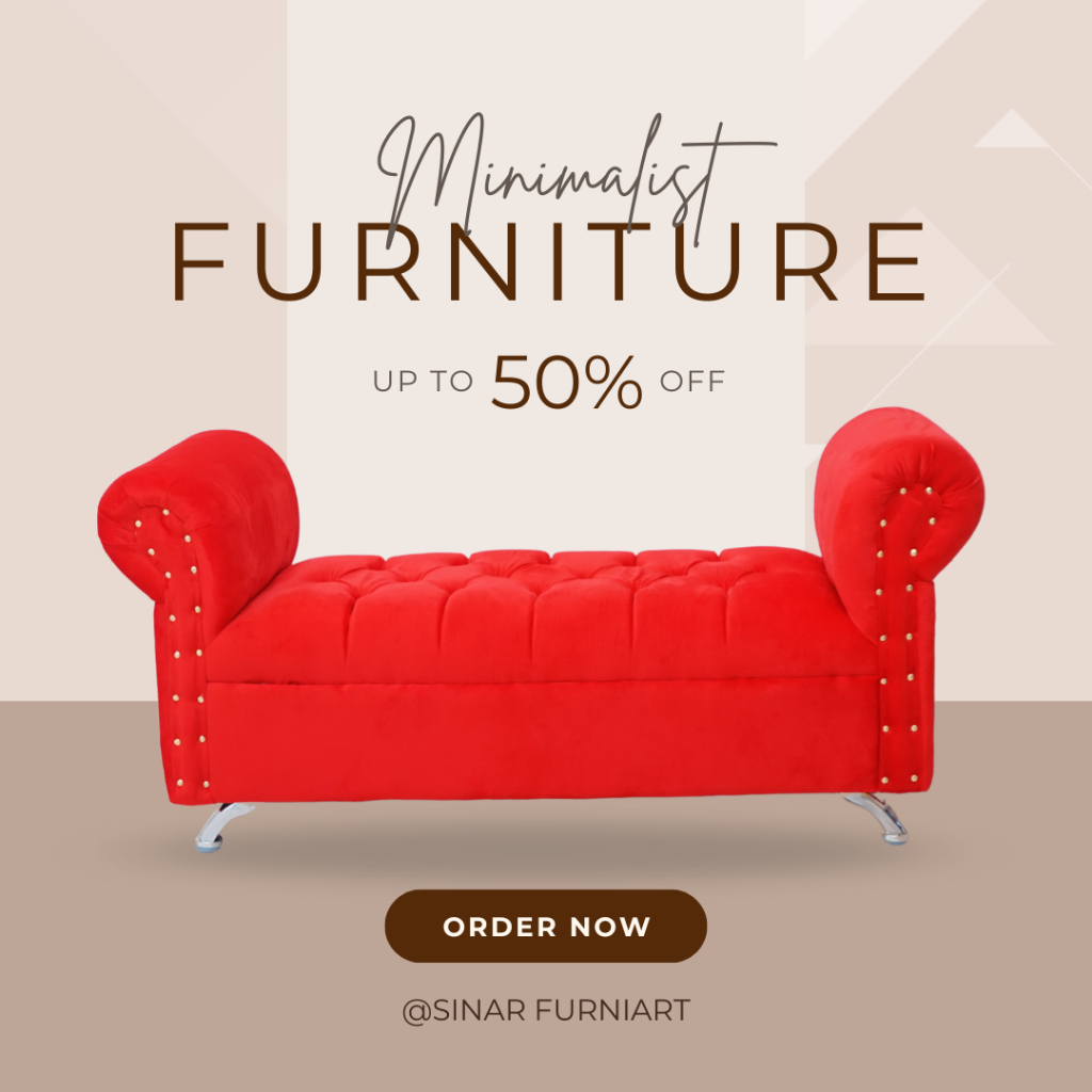 Bangku Sofa Panjang, Sofa Bench – Model Vintage Minimalis untuk Ruang Tamu atau Kamar