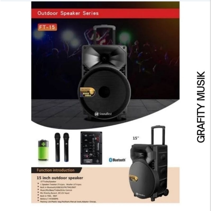 Speaker Portable Soundbest FT15 Speaker Portable 15 Inch Soundbest FT 15 Original