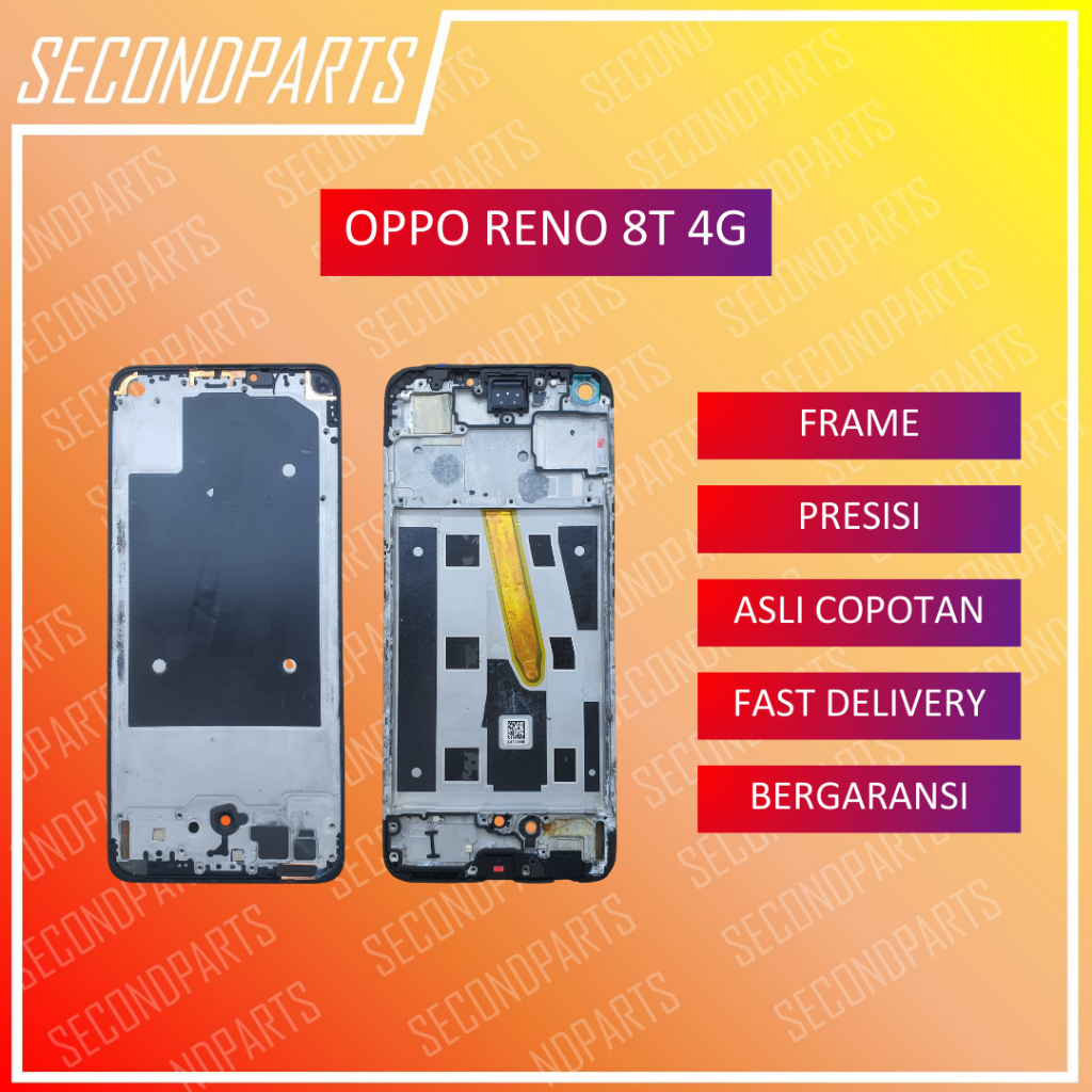 FRAME RANGKA TULANGAN LCD FOR OPPO RENO 8T 4G ORIGINAL COPOTAN