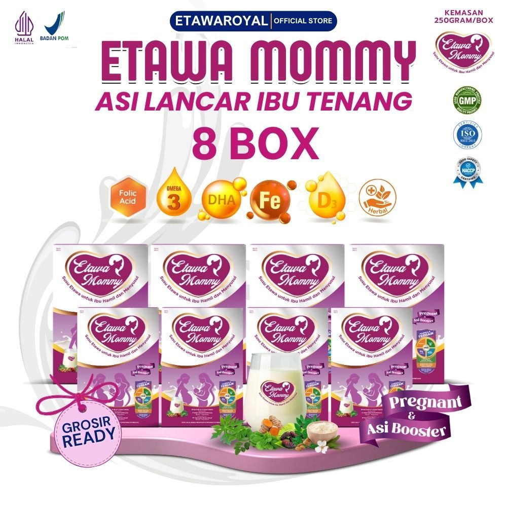

Susu Janin Bayi Sehat Untuk ibu Hamil dan menyusui Etawamommy Paket 8 Box