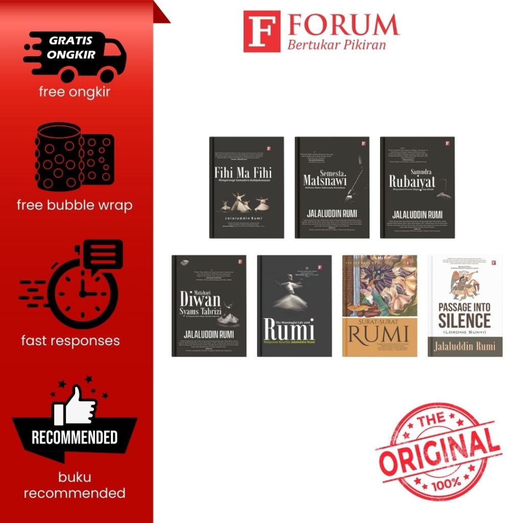 Buku PAKET RUMI 7 BUKU - JALALUDDI RUMI